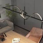 Nidya / 90 Cm / Sarkıt Avize / 3 Renk Işık / Antrasit Gövde