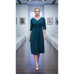 Nidya Moda 4009RP Petrol Simli Kadın Elbise