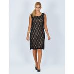 Nidya Moda 4009V Büyük Beden Dantel Kaplama Elbise