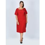 Nidya Moda 4026K Kırmızı Kadın Elbise