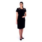 Nidya Moda 4107 Taş Işli Siyah Kadın Elbise