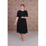 Nidya Moda 4159S Siyah Omuz Pullu Payet Kombinli Kuplu Abiye Elbise