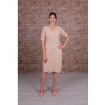 Nidya Moda 4161B Dantel Bej Kadın Elbise