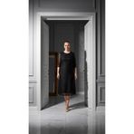 Nidya Moda Büyük Beden Kloş Siyah Dantel Abiye Elbise-4036s