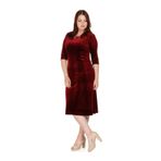 Nidya Moda Kadın Bordo Taş İşli Kadife Abiye Elbise B