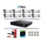 Nif Bilişim Ttec 2mp Mikrofonlu 8 Kameralı 2tb Disk Tak Çalıştır Hazır Ip Kamera Seti