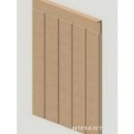 Nifi Art Dekoratif, Duvar Çıtası, Ahşap Duvar Paneli, Boyanabilir, Ham, Mdf, 27X102 (3 Lü Paket)