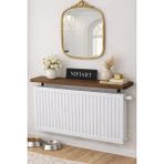 Nifi Art Nifiart Oval Kesim Petek Üstü Uçan Raf Dresuar Kalorifer Peteği Rafı Kitaplık 60 x 18 cm Atlantik Çam