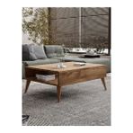 Nifi Art Orta Sehpa Masa Lüx Model Kahverengi 90 x 50 x 33 cm Ahşap Malzeme ile Modern Tasarım