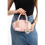 Night Bonnie Model Toz Pembe Charm Hediyeli Kadın El Ve Omuz Çantası