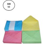 Night Shop Asil Doğan AS-5204 Karışık Renkli Davetiye Zarfı 13X18 cm 80 gr 500 Lü