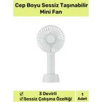 Nightwatchers Premium Üretim USB Şarjlı 3 Kademeli Sessiz Taşınabilir Mini Fan Pervaneli Soğutucu Küçük Vantilatör - Beyaz