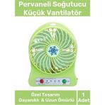 Nightwatchers Premium USB Şarjlı 3 Kademeli Sessiz Taşınabilir Mini Fan Pervaneli Soğutucu Küçük Vantilatör - Yeşil