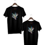 Nigrum Pardus Nıgrum Pardus Özel Seri Renkli Tüyler Baskılı %100 Pamuk Anne-Çocuk Kombini T-Shirt - Siyah - 3 Yaş