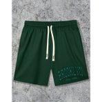 Nıgrum Pargus Green Brooklyn Baskılı Çift Cep Ultra Rahat Yazlık Erkek Çocuk Bermuda Şort - 9 Yaş - Yeşil