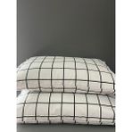 Niğtex 2 Adet fermuarlı 50X70 cm Yastık Kılıfı - Beyaz - Siyah
