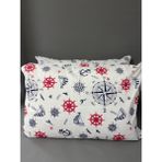 Niğtex 2 Adet fermuarlı 50X70 cm Yastık Kılıfı - Kırmızı - Beyaz