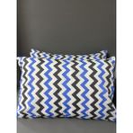 Niğtex 2 Adet fermuarlı 50X70 cm Yastık Kılıfı - Mavi - Gri