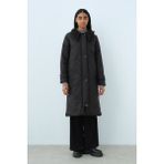 Nihan Peluş Yakalı Kapitone Kaban Siyah - 38