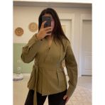 Nihanello Butik Kemer Detaylı Poplin Gömlek - S - Haki