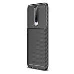 Nihcase Xiaomi Redmi K30 Negro Karbon Desenli Kahverengi Silikon Cep Telefonu Kılıf