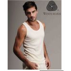 NIHOMALL20 Hasyün Erkek %100 Merinos Yün Atlet - XL - Açık - Krem Rengi