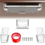 NiHome Akrilik Masa Altı Dizüstü Bilgisayar Montajı, Kolay Kurulum Ayarlanabilir Dizüstü Bilgisayar Tutacağı, MacBook, Notebook, Modem, TV Kutusu, PS4 Slim ve Klavye için Çizilmeye Dayanıklı Masa Altı