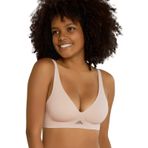 Niidor dikişsiz sutyen görünmez V yaka görünmez konfor sutyen yüksek elastikiyet bralette kablosuz bralette ince yumuşak kadın sutyen telsiz, pembe, XXL