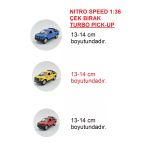 Nıitro Speed 1:36 Çek Bırak Turbo Pick-Up 3'Lü Canlı Renkler