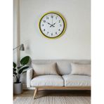 Nikaa Shop 36 cm Sarı Modern Dekoratif Duvar Saati