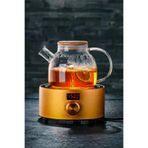Nikadu 1000 ML Bambu Kapaklı Isıya Dayanıklı Borosilikat Bitki Çayı Demliği 1 LT