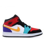 Nike 554725-125 Air Jordan 1 Mid Bred Multi Color GS Spor Ayakkabı