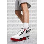 Nike Air Flight Legacy Mens Leather Sneaker Bilekli Hakiki Deri Spor Ayakkabı Kırmızı Beyaz - Kırmızı - Beyaz