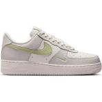Nike Air Force 1 '07 Leather Unisex Sneaker Hakiki Deri Günlük Spor Ayakkabı Beyaz Gri - Beyaz - Açık Gri