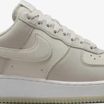 Nike Air Force 1 07 LV8 Leather Sneaker Swoosh Hakiki Deri Günlük Bej Unisex Spor Ayakkabı