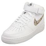 Nike Air Force 1 07 Mid Classic Velcro Kadın Spor Ayakkabı, Beyaz, 39 Beden