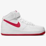 Nike Air Force 1 07 Mid Leather Sneaker Hakiki Deri Yüksek Bilek Günlük Beyaz Unisex Spor Ayakkabı