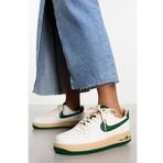 Nike Air Force 1 '07 Unisex Leather Hakiki Deri Sneaker Ayakkabı Beyaz Yeşil Swoosh