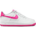 Nike Air Force 1 Af1 Gs Leather Unisex Sneaker Hakiki Deri Günlük Spor Ayakkabı Beyaz Pembe - Beyaz - Açık Pembe