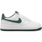 Nike Air Force 1 Af1 Gs Leather Unisex Sneaker Yeşil Swoosh Hakiki Deri Günlük Spor Ayakkabı Beyaz Yeşil - Beyaz - Açık Gri - Açık Yeşil