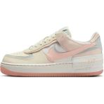 Nike Air Force 1 Af1 Shadow Leather Unisex Sneaker Hakiki Deri Reflektörlü Günlük Spor Ayakkabı Krem