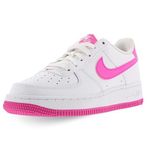 Nike Air Force 1 (Gs) White/Laser Fuchsia Sneaker, 38,5, FV5948, White/Laser Fuchsia, Üniseks-Çocuklar
