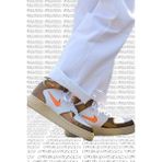 Nike Air Force 1 Mid Qs Leather Hakiki Deri Mücevher Ale Brown Kahverengi Sneaker Ayakkabı - Beyaz