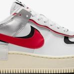 Nike Air Force 1 Shadow Sneaker Hakiki Deri Günlük Beyaz Kırmızı Unisex Spor Ayakkabı