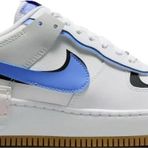 Nike Air Force 1 Shadow Sneaker Hakiki Deri Günlük Beyaz Mavi Unisex Spor Ayakkabı