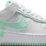 Nike Air Force 1 Shadow Sneaker Unisex Hakiki Deri Günlük Spor Ayakkabı Beyaz Yeşil