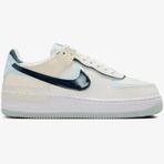 Nike Air Force 1 Shadow Sneaker Unisex Hakiki Deri Günlük Spor Ayakkabı Krem Yeşil