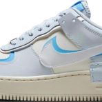 Nike Air Force 1 Shadow Sneaker Unisex Reflektörlü Hakiki Deri Günlük Spor Ayakkabı Mavi