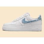 Nike Air Force 1 White Blue Paisley Kadin Spor Ayakkabi