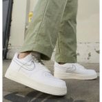 Nike Air Force 1'07 Leather Unisex Sneaker White Hakiki Deri Unisex Günlük Spor Ayakkabı Beyaz
